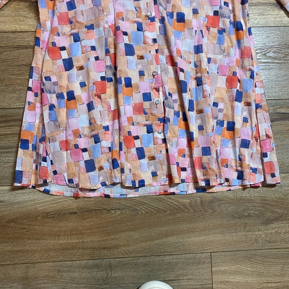 NIC+ZOE Printed Crinkle Button Front Tunic - Picture 3 of 12